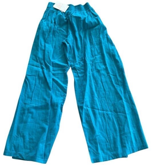 Becca Women's Gauzy Smocked Waist Pants, Swim coverup, Turquoise , Small, NWT - Picture 3 of 13